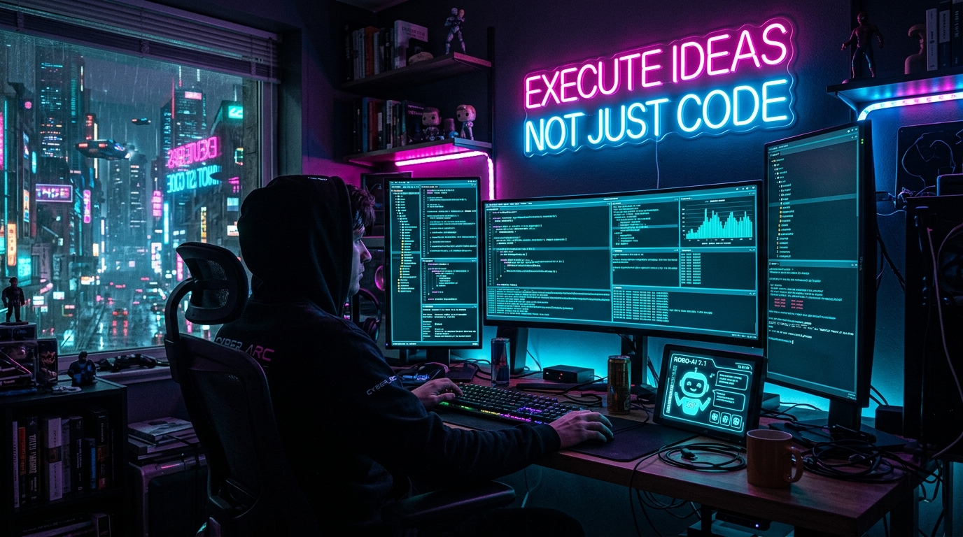 Cyberpunk Vibe Coder Workspace